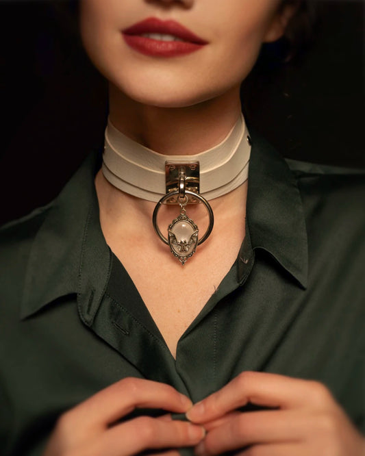 Gothic and Punk Leather Collars for Bold Self-Expression