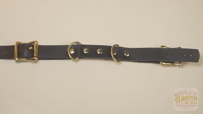 Hand Cuffs with Solid Brass Hardware in Black Leather